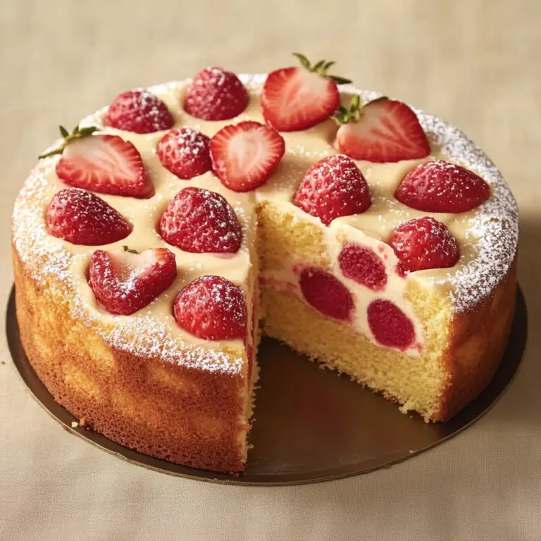 Gâteau Moelleux aux Fraises : Le Dessert Doux et Fruité de Saison
