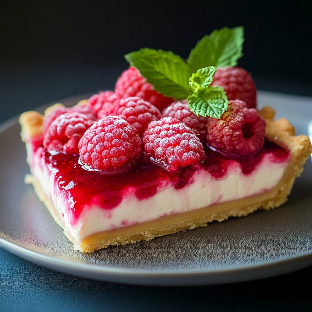 Tarte au mascarpone et aux framboises