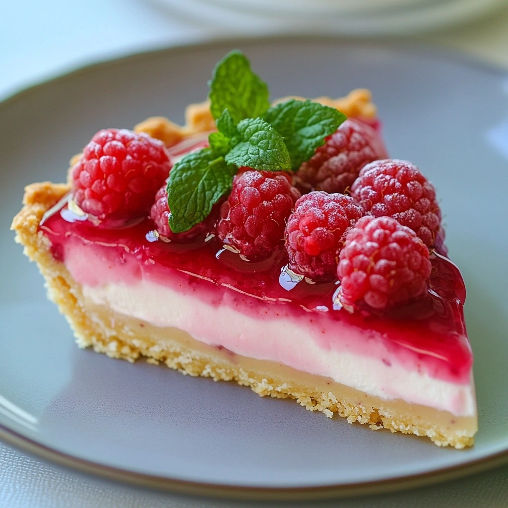 Tarte au mascarpone et aux framboises