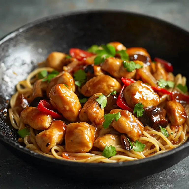 🍜 Nouilles Sautées au Poulet Caramélisé