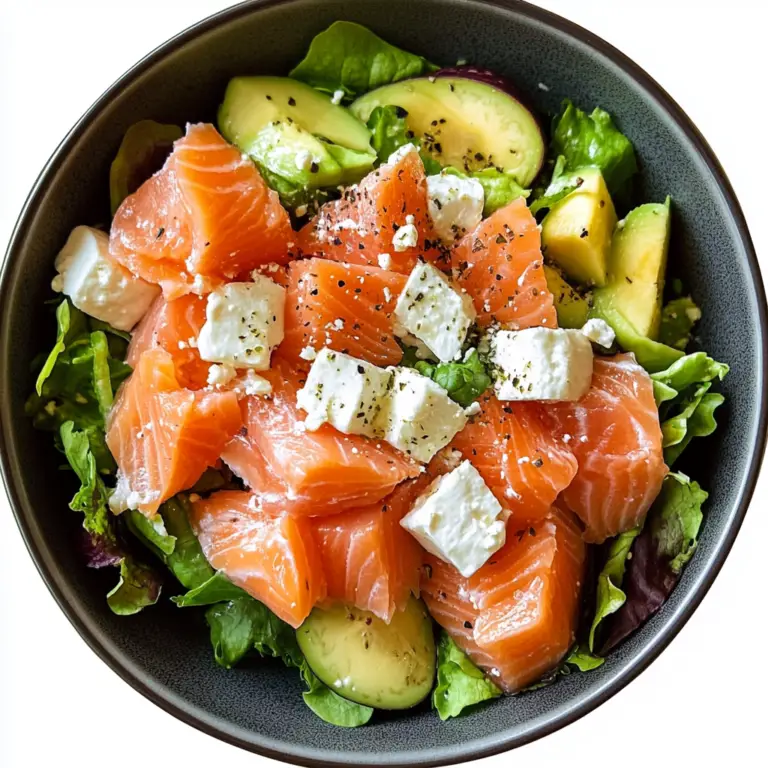 🥗 Salade Saumon Fumé, Chèvre Frais et Avocat : Fraîcheur et Gourmandise dans l’Assiette