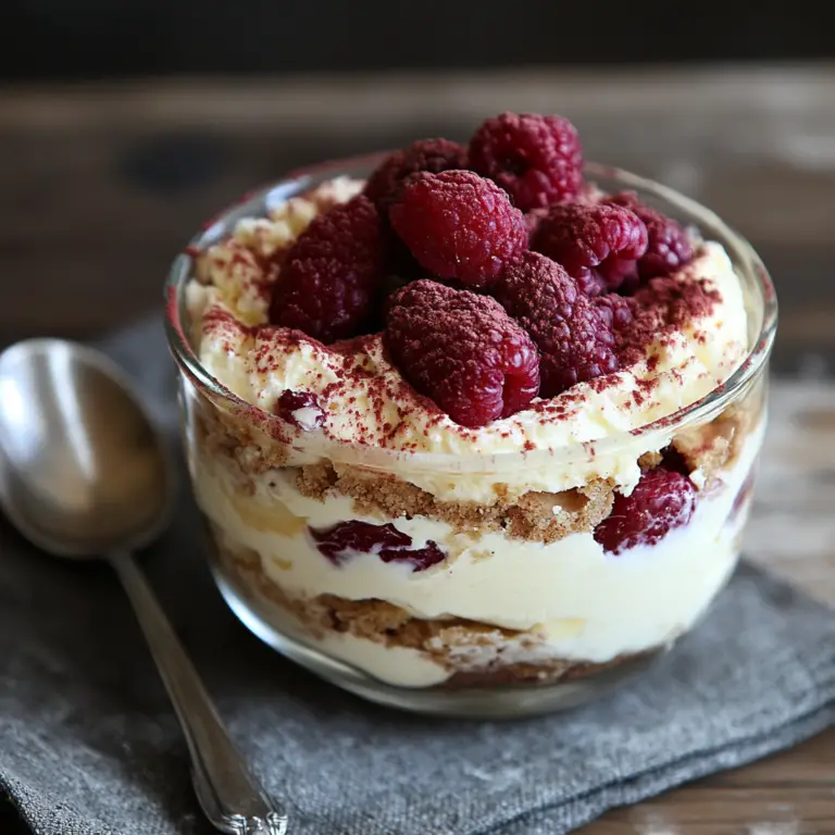 🍰 Tiramisu Noix de Coco et Framboises : Une Douceur Exotique et Fruitée