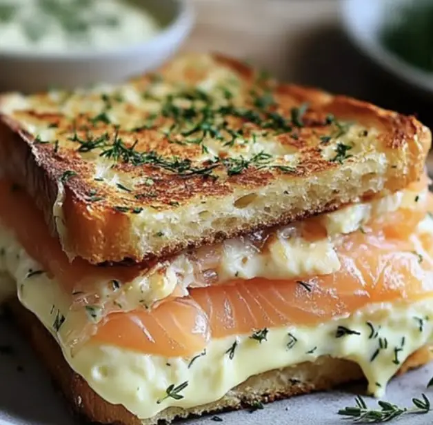 Croque Saumon Fumé et Boursin
