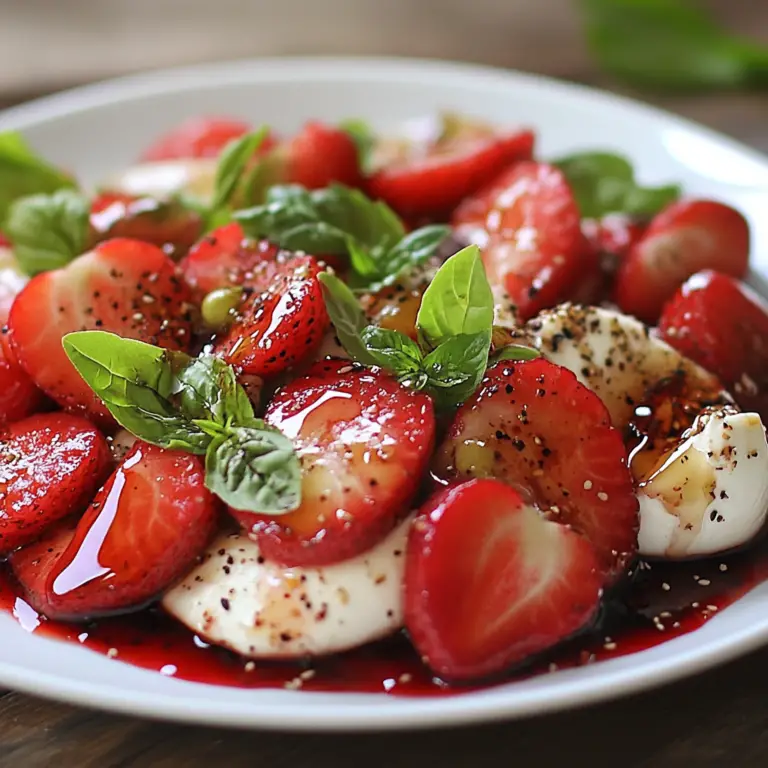 Salade Caprese aux Fraises et au Balsamique : Une Ode aux Saveurs d’Été