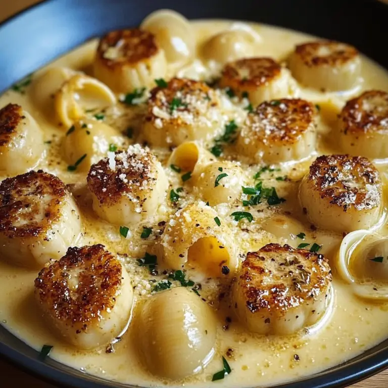 🐚 Pâtes aux Coquilles et Bœuf dans une Sauce Crémeuse à l’Ail et au Parmesan