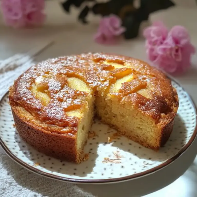🍏 Cake aux Pommes  – Recette Moelleuse, Facile et Ultra Gourmande