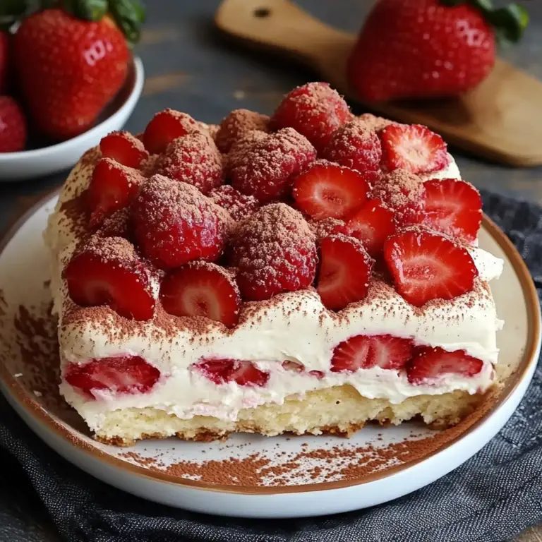 🍓 Tiramisu aux Fraises Express – Recette Ultra Rapide en 10 Minutes