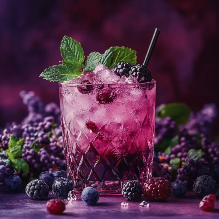 Spritz Myrtille-Violette & Crème de Cassis : L’Élégance Fruitée et Florale en Verre ! 🥂🫐💜🖤