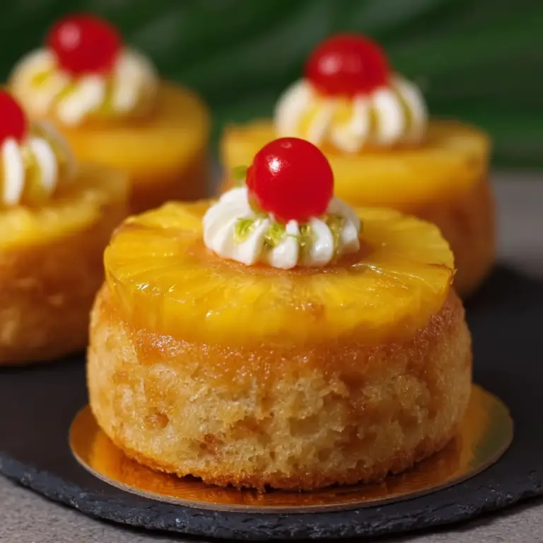 Cupcakes Ananas Renversés avec Cerise Gourmande 🍍🍒🧁✨