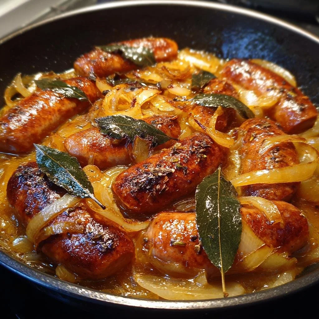 Saucisse cuite à la bière, une spécialité gourmande et savoureuse.