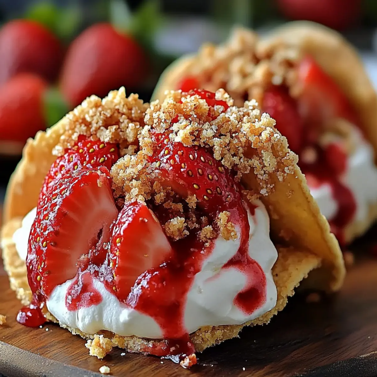 Strawberry Crunch Cheesecake Tacos