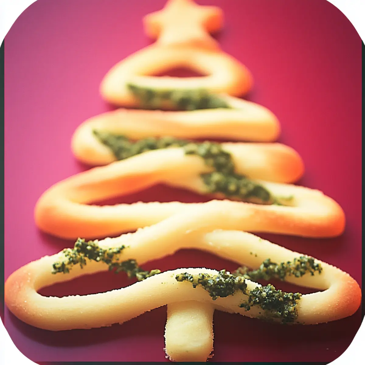 Christmas Tree Pesto Breadsticks Recipe