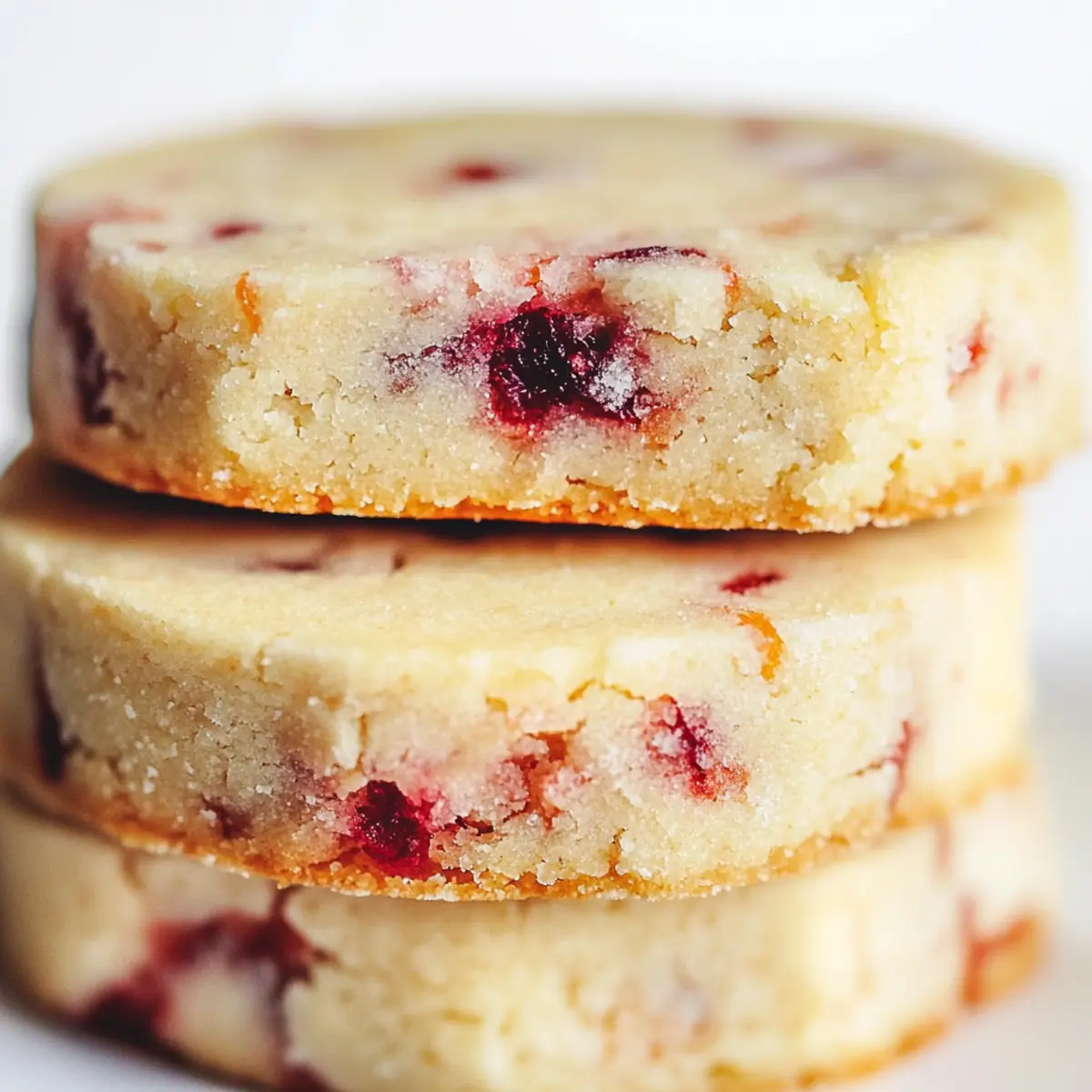 Cranberry Orange Shortbread Cookies ~ slice & bake!