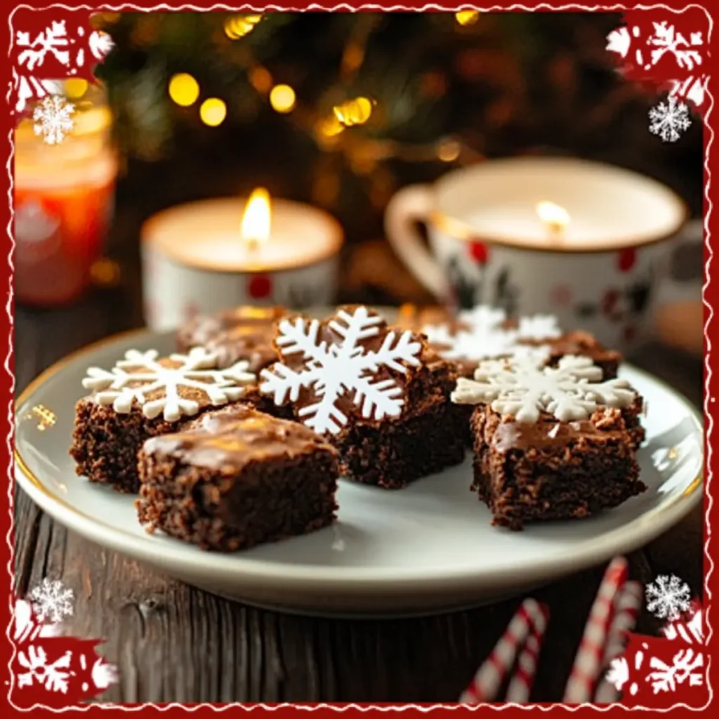 Bouchées de Brownie Flocon de Neige : Délicieusement Festives