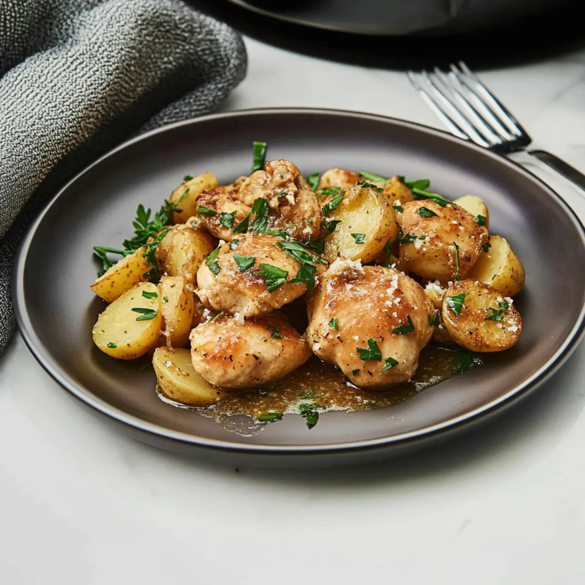 Slow Cooker Parmesan Garlic Chicken and Potatoes