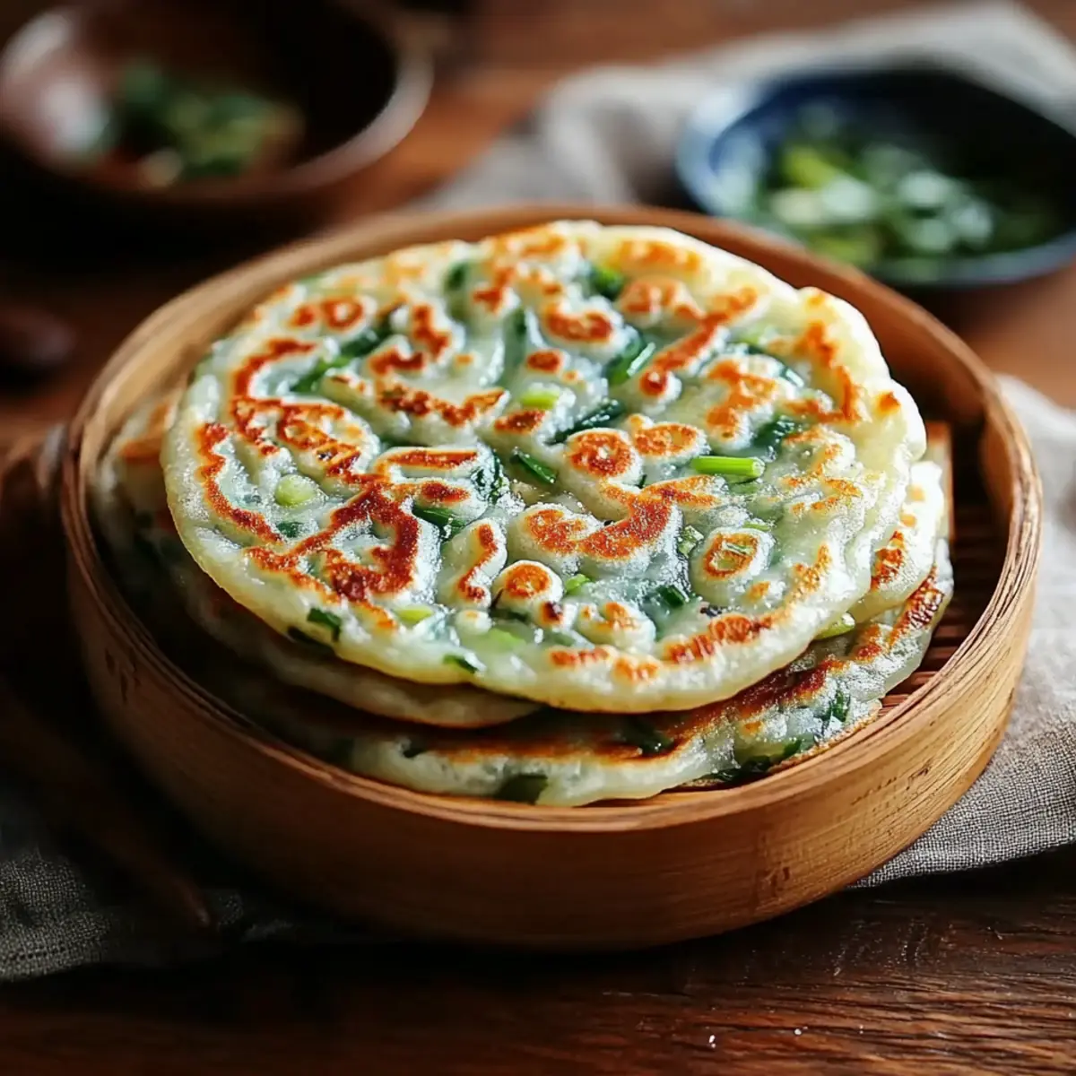 Crispy Chinese Scallion Pancakes (Cong You Bing)