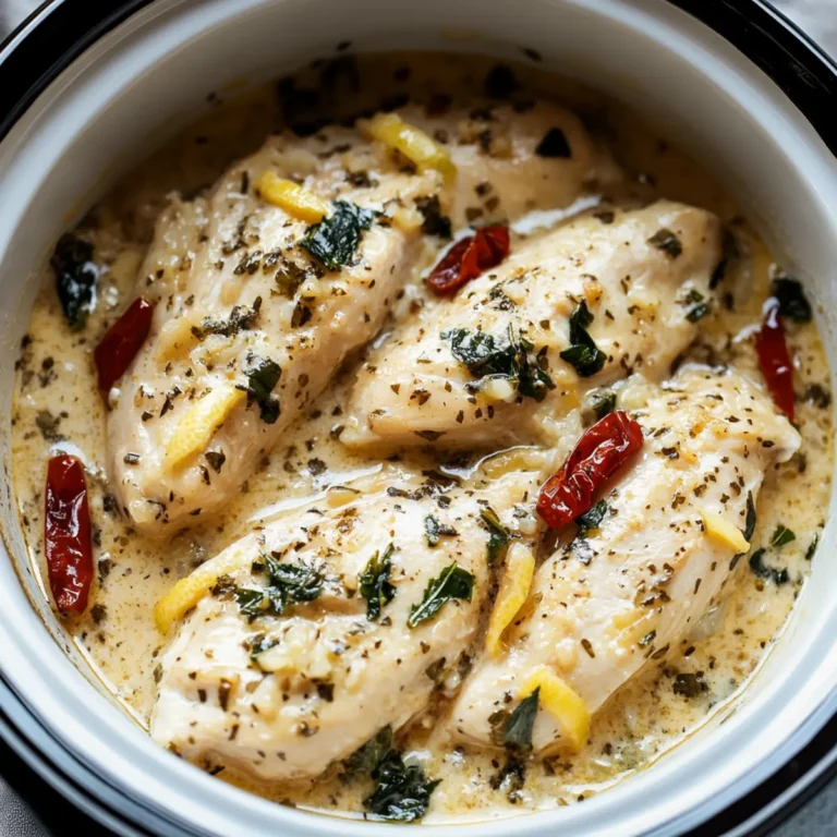 Slow Cooker Lemon Herb Chicken and Rice