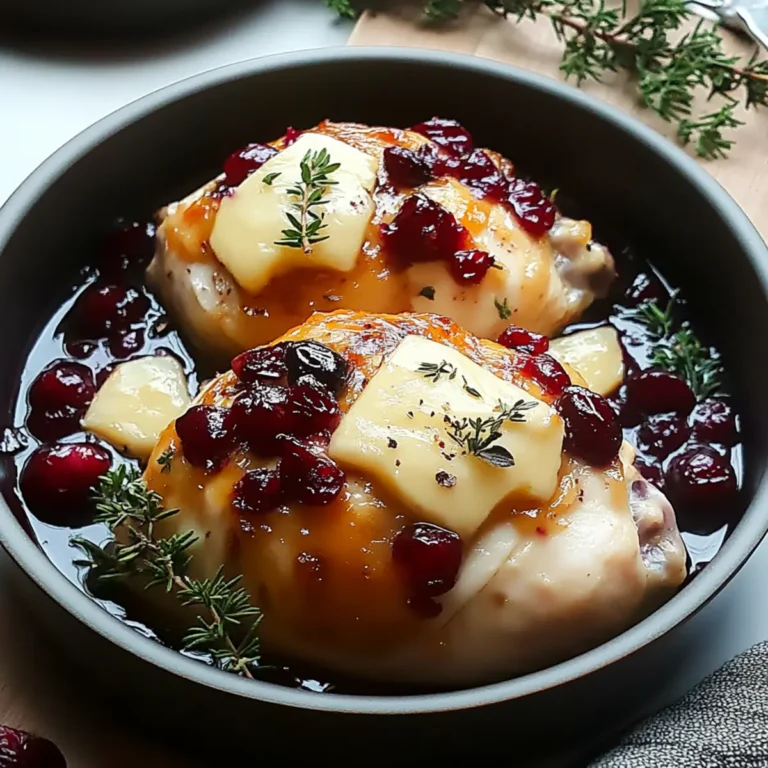 Impressive Cranberry Brie Stuffed Chicken