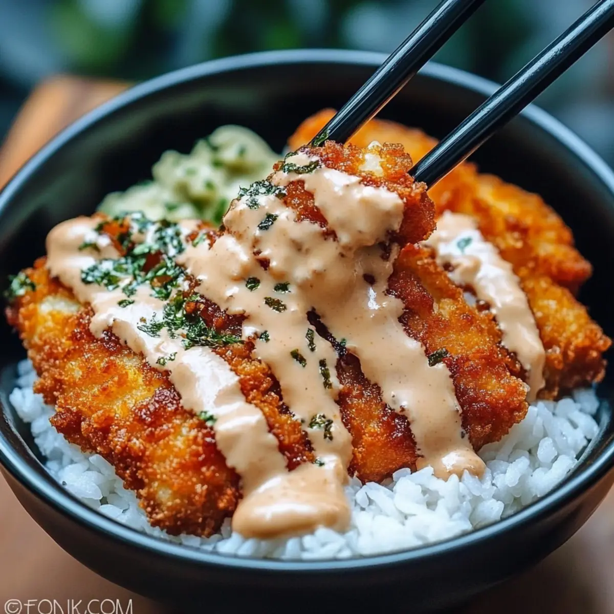 Japanese Katsu Bowls with Tonkatsu Sauce