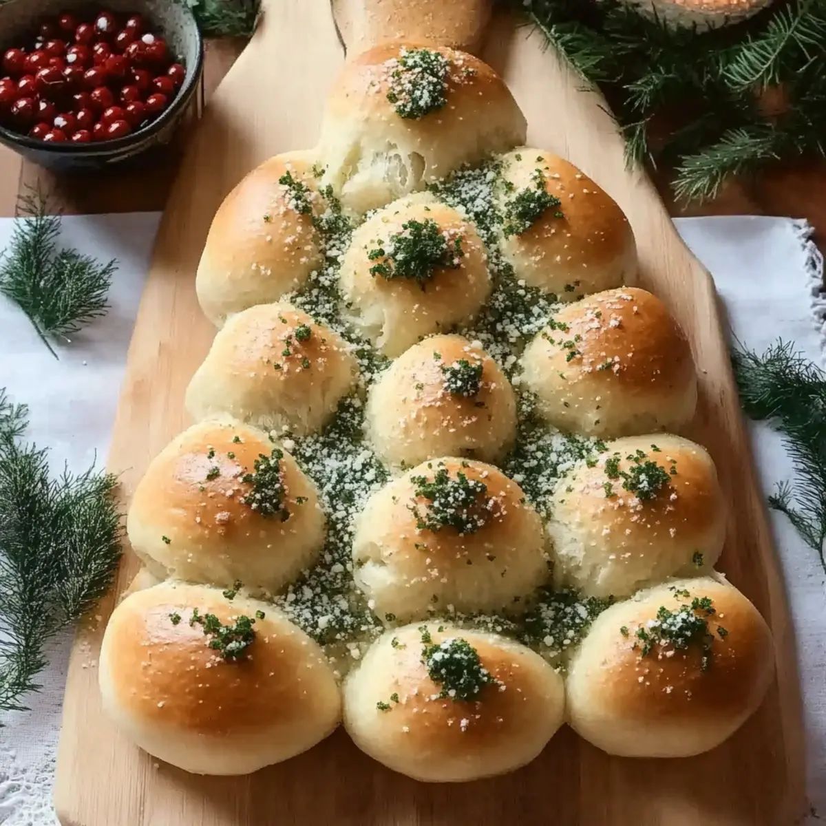 Make This Cheesy Christmas Tree Pull-Apart Bread