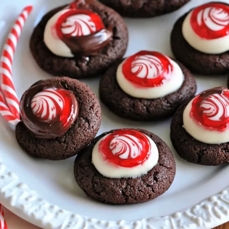 PEPPERMINT CHOCOLATE THUMBPRINT COOKIES