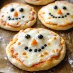 Mini Snowman Pizzas