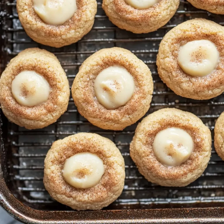 Eggnog Snickerdoodle Thumbprint Cookies