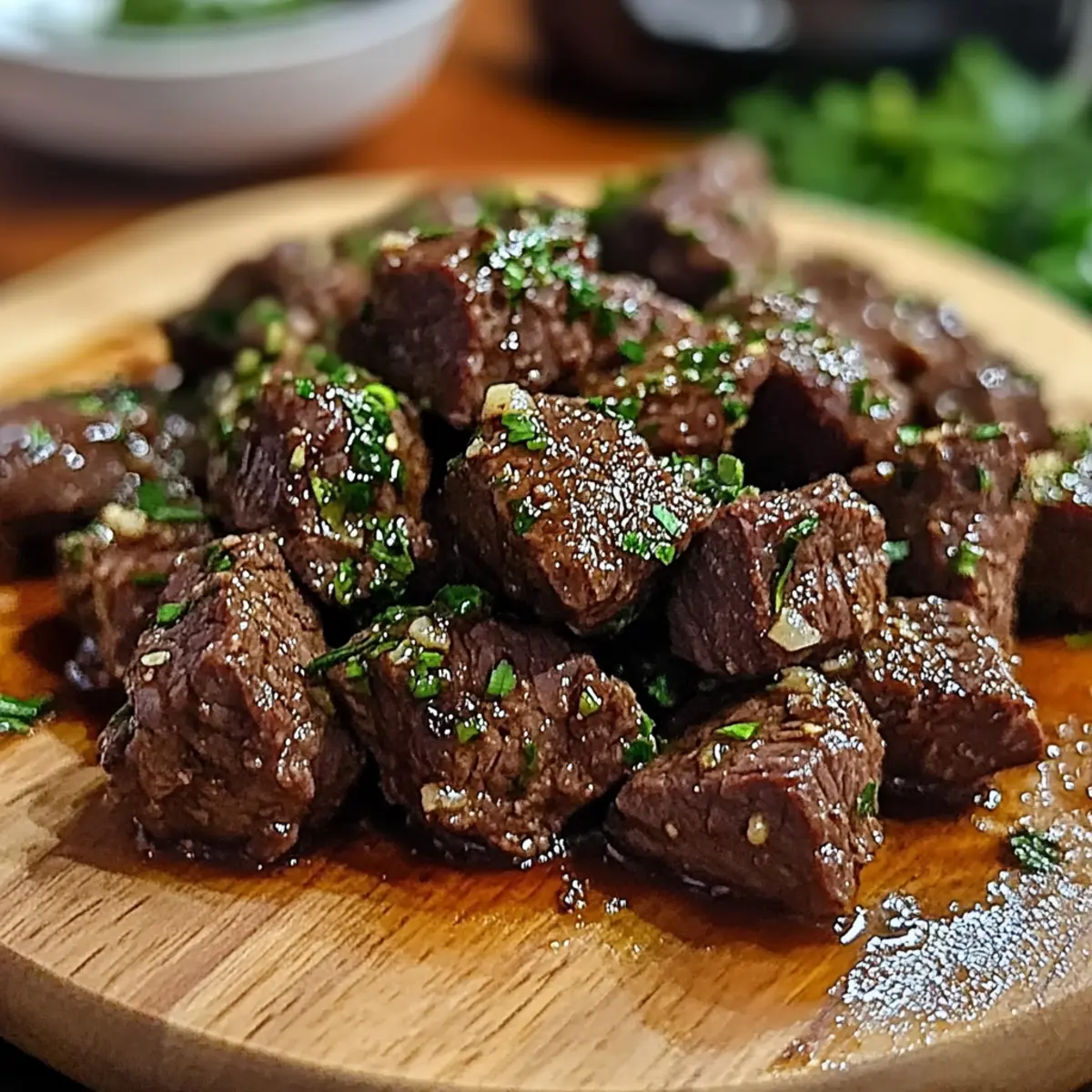 Slow Cooker Garlic Butter Beef Bites (High Protein)