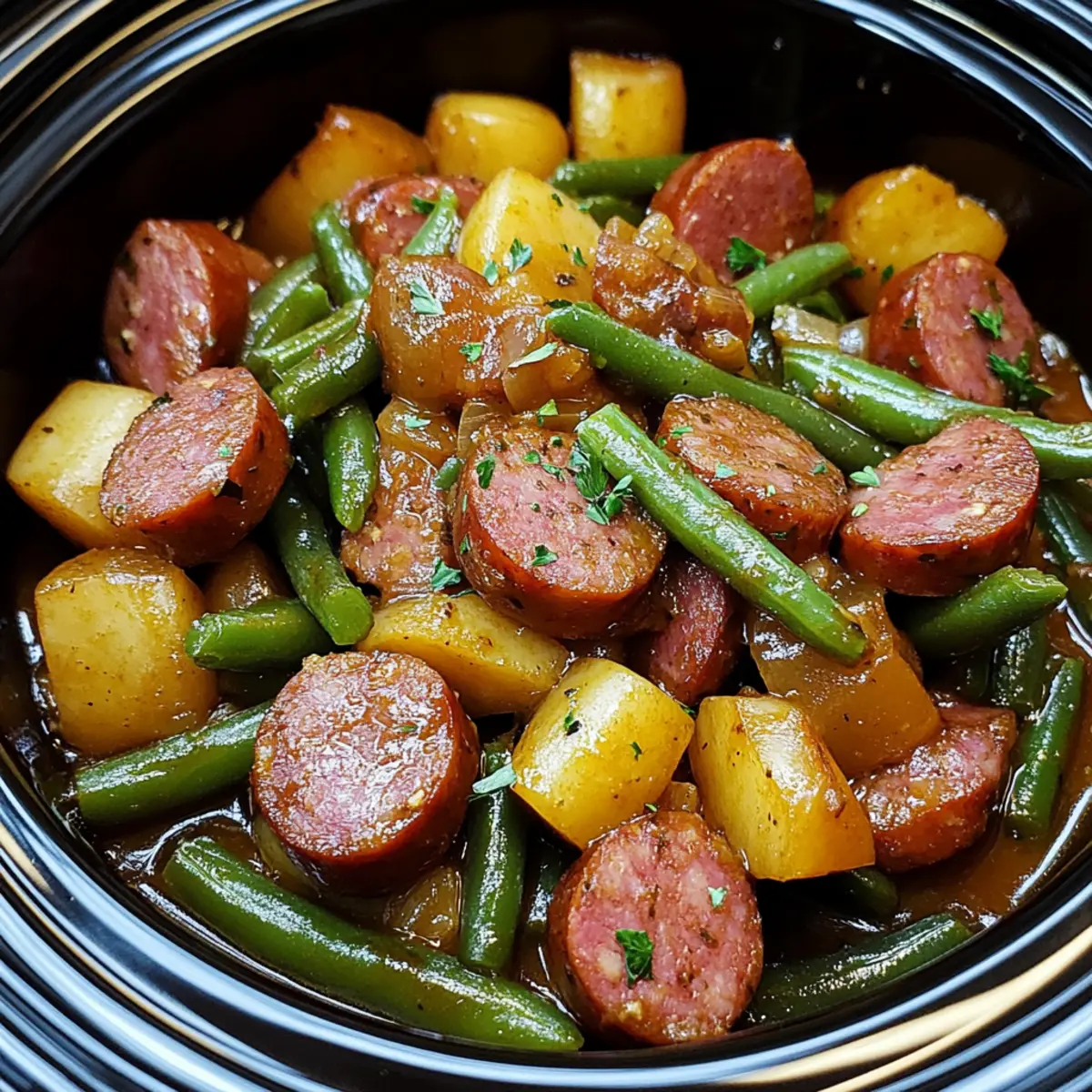 Crockpot Kielbasa and Green Beans – Savory, Hearty & Effortlessly Delicious!