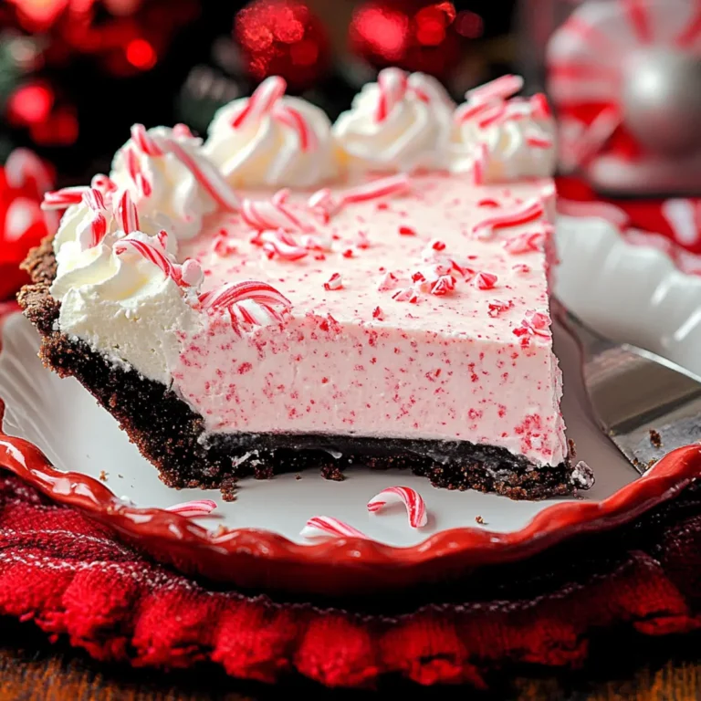 No Bake Christmas Peppermint Pie