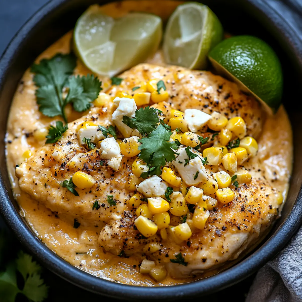 Slow Cooker Street Corn Chicken - The Comfort Spoon